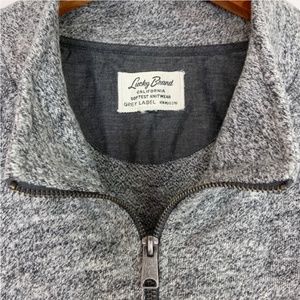 Men’s Lucky Brand Grey Label Zip Up Sweater XL